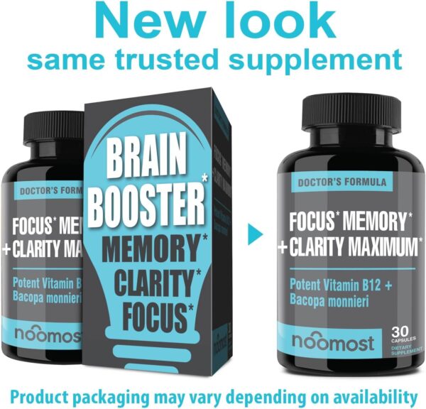 Brain Supplement for Focus, Memory, Clarity, Energy Work as Caffeine Brain Booster for Memory & Focus for Brain Fog, Brain Boost & Brain Support (Pack 1) - Image 2