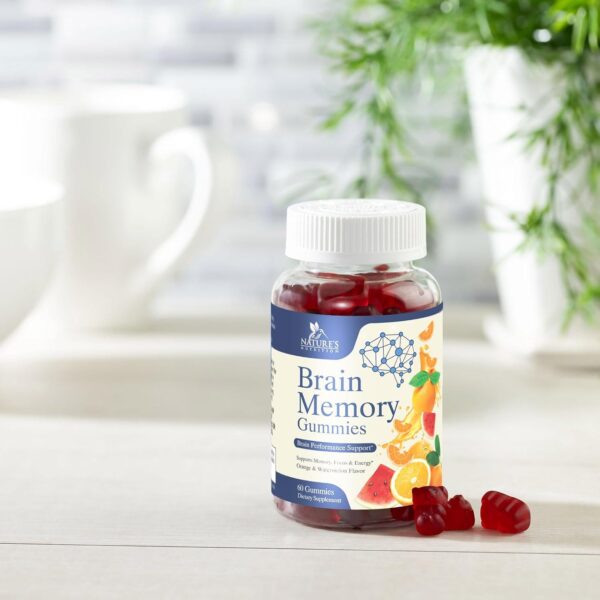 Brain Supplements for Memory, Focus, Concentration - Brain Gummy Vitamin Plus Nootropics, Phosphatidylserine, B6 & B12, Caffeine Free Nootropic, Clarity & Memory Support Supplement - 60 Gummies - Image 8