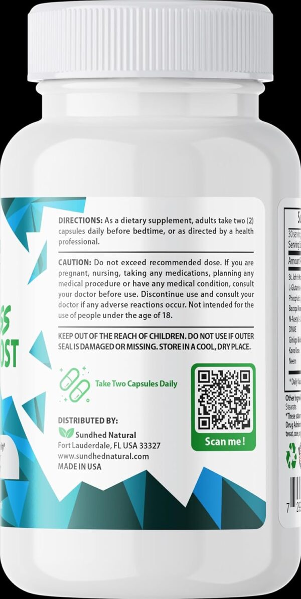 Limitless Brain Boost (60 caps) - Memory, Focus, Mental Clarity - Nootropics Scientific Formula for Enhance Performance, Super Ginkgo Biloba, St John Wort Extract, DMAE - Image 4